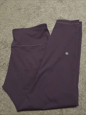 lululemon athletica Ribbed Dark Purple Leggings